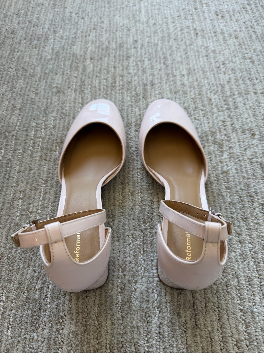 Reformation Mallori Closed Toe Heel Morning Dew Patent - Size 8 - Picture 12 of 15
